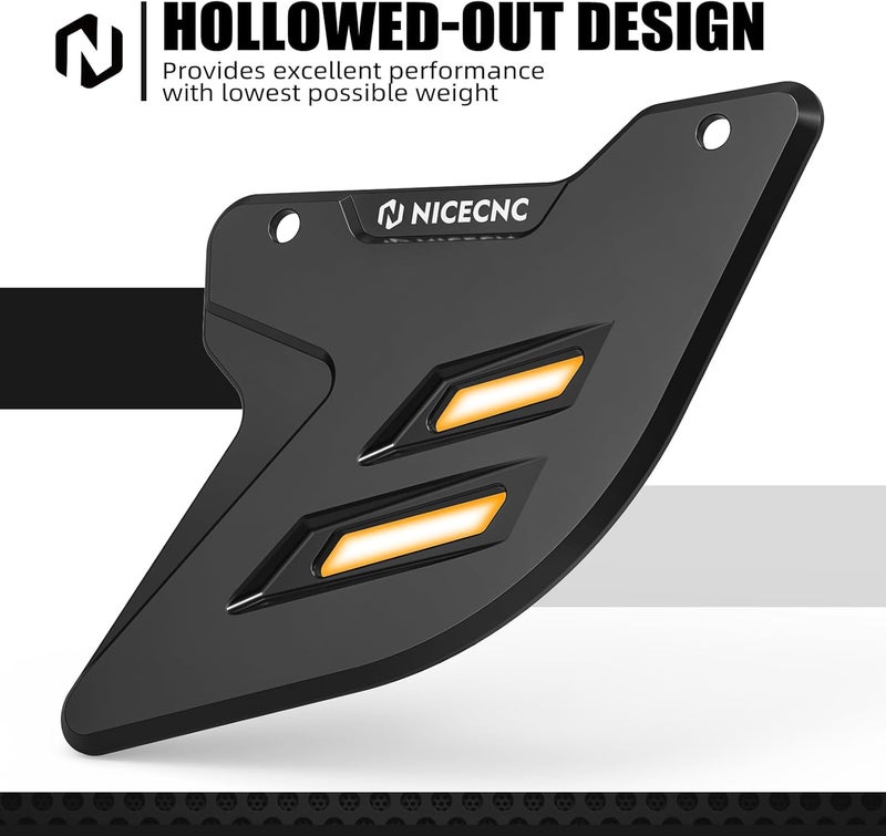 NICECNC Black Rear Brake Disc Guard Protector Cover Compatible with Suzuki DRZ400SM 2005-2024 CNC Aluminum See Fitment - Image 3
